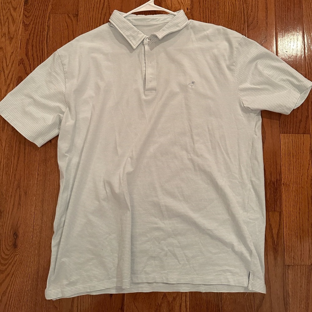 Properly Tied light blue and white striped men’s polo shirt size XL super soft